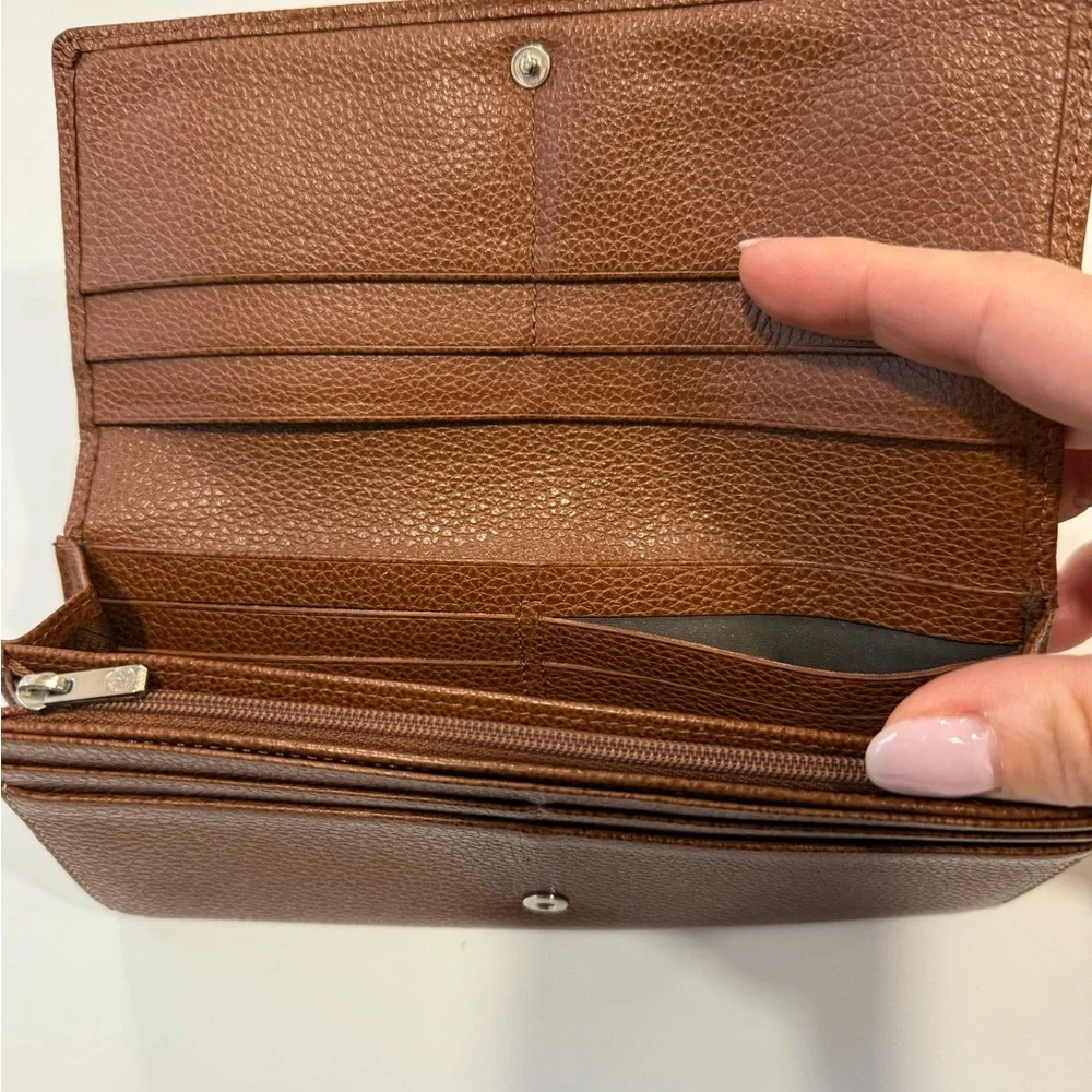 Longchamp LE FOULONNÉ Continental wallet - Brown Leather